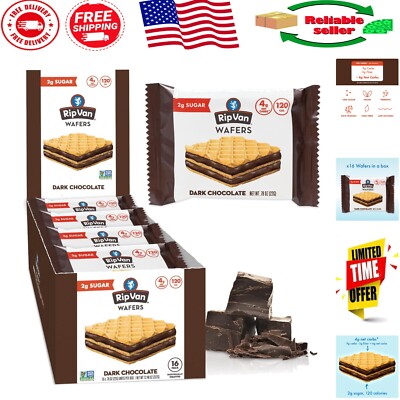 Individually Wrapped Dark Chocolate Wafer Cookies - Low Sugar & Keto Delight