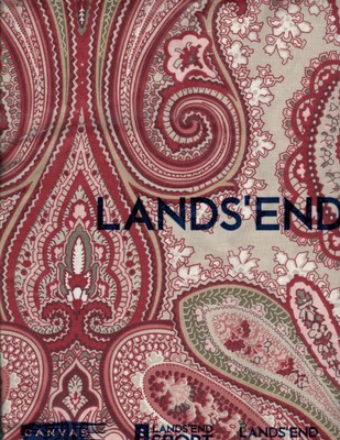 Lands End Heritage Red Paisley Full Queen Duvet Cover French