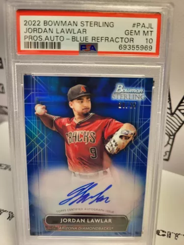 Jordan Lawlar 2022 Bowman Sterling 🔥 Blue Refractor Auto #d/25 SSP 🔥 PSA 10