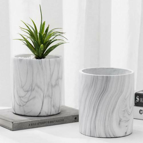 Marble Effect Flower Pots Best Flower Site