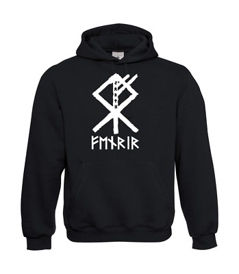 Fenris Wolf Rune Symbol Viking Runen Valhalla Nordmann Wikinger I Herren Hoodie