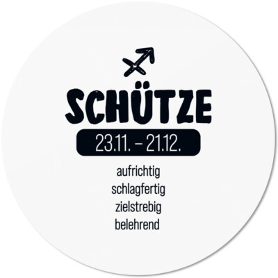 Sternzeichen Schütze, aufrichtig schlagfertig zielstrebig belehrend 10501002062
