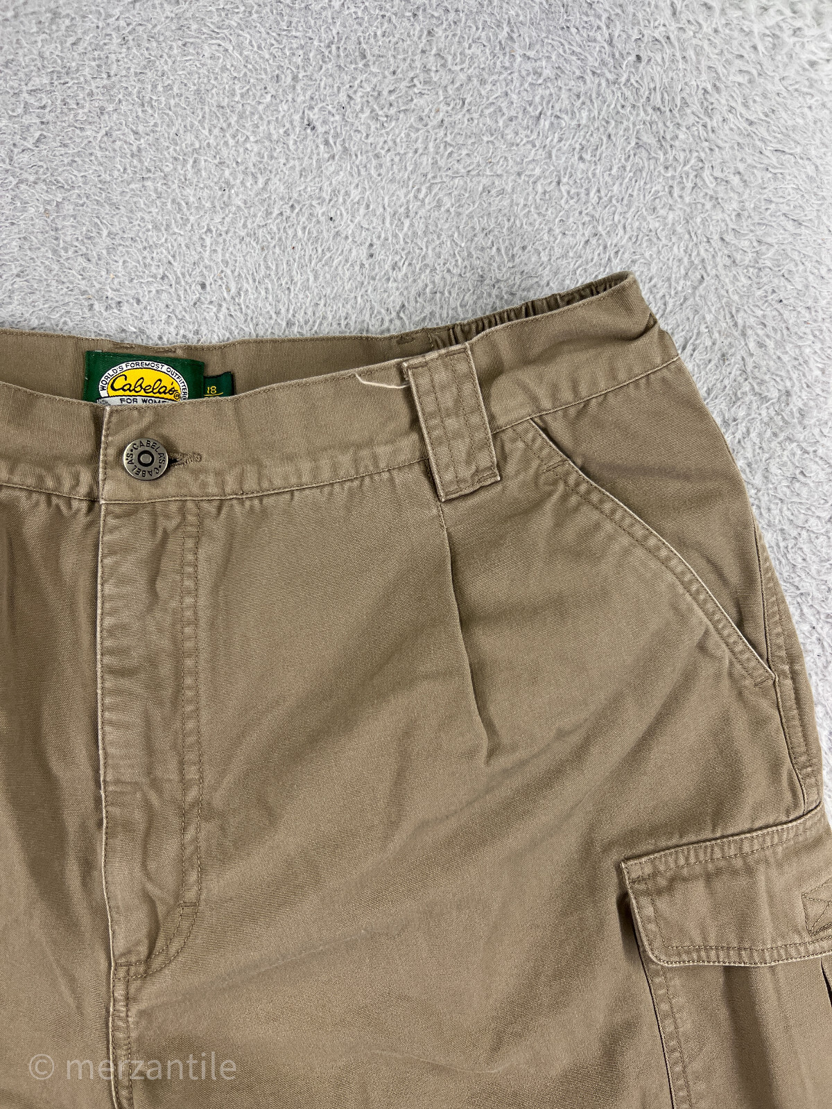 Cabelas Shorts Womens 18 Beige Cargo Hiking Camping F… Gem
