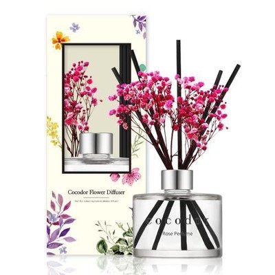 COCODOR Preserved Real Flower Reed Diffuser/Rose Perfume / 6.7oz(200ml) / 1