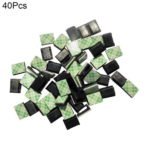 40Pcs Car Vehicle Data Cord Cable Tie Mount Wires Fixing Clips Self-adhesive 81
