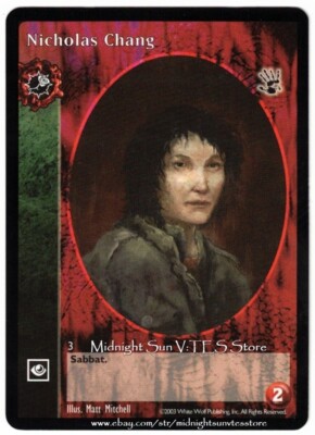 Nicholas Chang Toreador Antitribu Black Hand V:TES VTES Vampire CCG