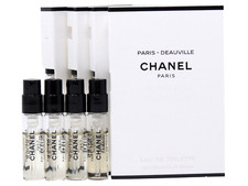 CHANEL PARIS DEAUVILLE EDT 1.5ml .05fl oz x 4 PERFUME COLOGNE SPRAY SAMPLE VIALS