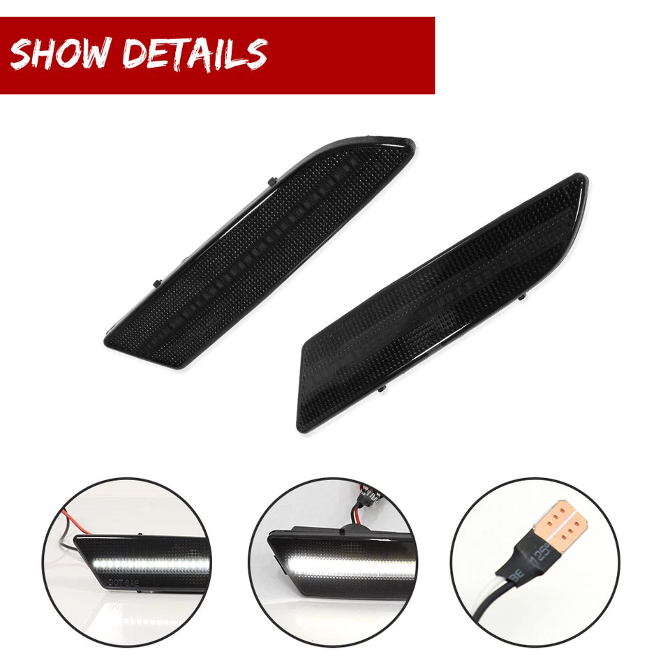 Juego de 4 luces LED blancas delanteras + traseras para Chrysler Crossfire 2004-2008 Foto 3 de 4