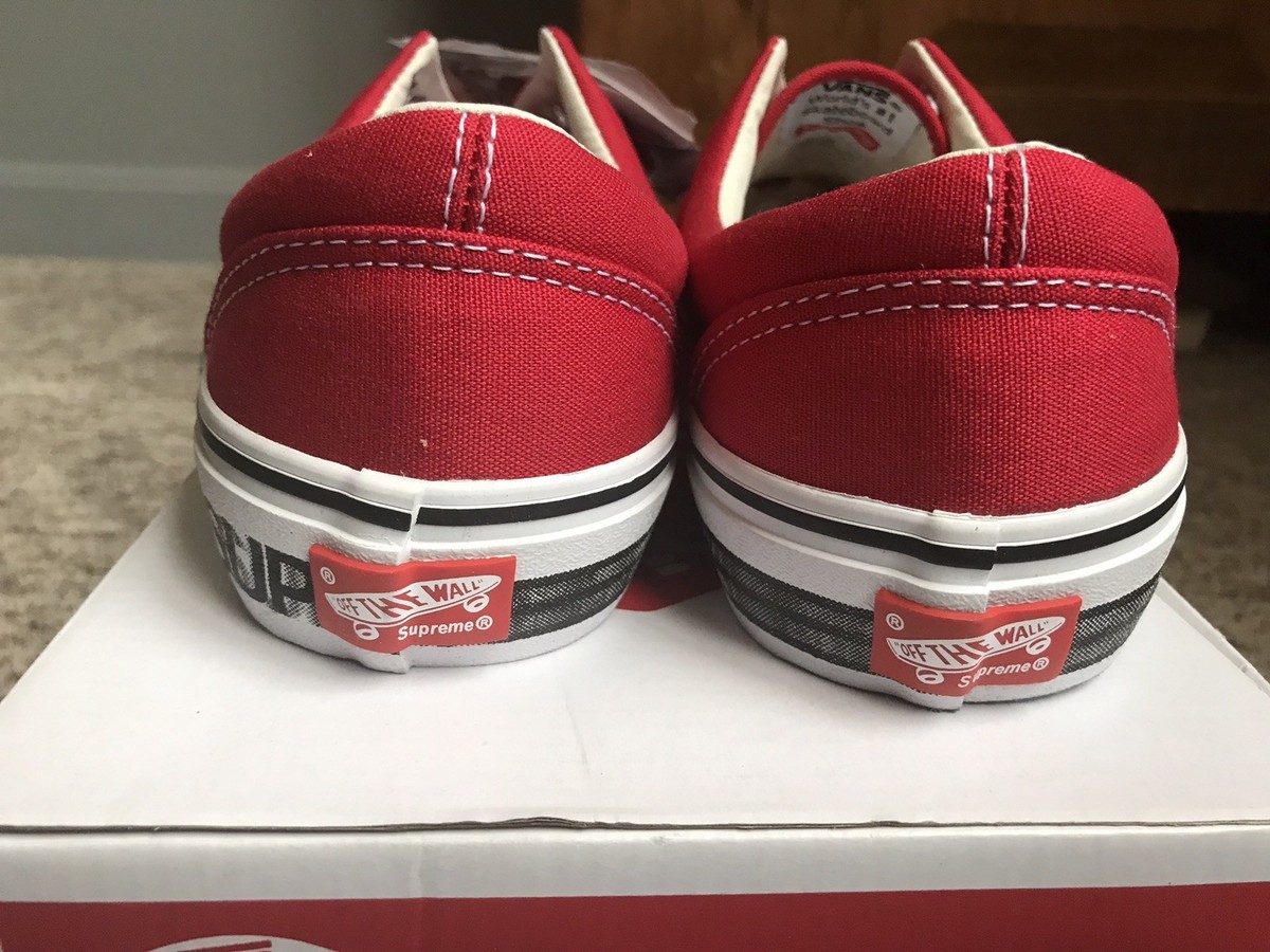 Size 9 - VANS Supreme x Era Pro Motion Logo Red for sale Size 9 - VANS Supreme x Era Pro Motion Logo Red for sale