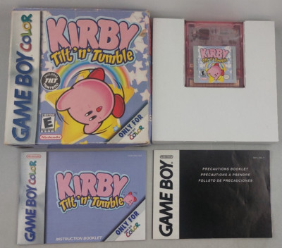 Kirby Tilt 'n' Tumble (Nintendo Game Boy Color, GBC 2001) CIB / Complete