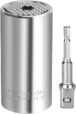 Socket Set (11-32Mm) - Multi-Function Universal Socket Tool with Drill Adapter U
