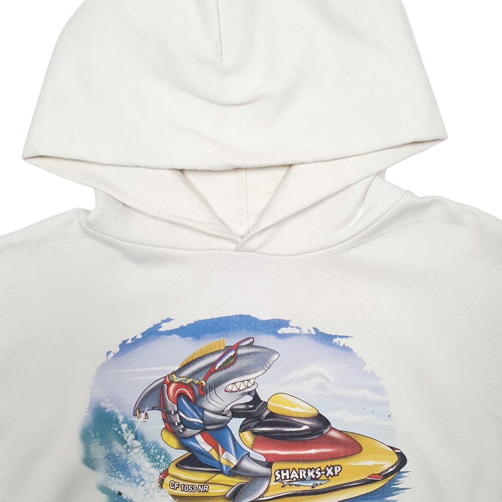 CHAMPION Hoodie Shark Jumper Sweatshirt Mens M image 2