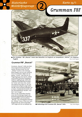 Grumman F8F ''Bearcat'' Informationskarte
