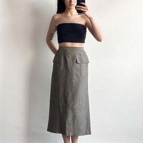 Comme des Garcons rare vintage 90s (1995) brown/gray cargo pocket maxi skirt s - Picture 2 of 8