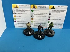 Heroclix Marvel Avengers Movie Captain America #028 Gabe Jones #027 Dum Dum Dug