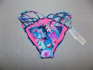 Sundazed-Women-039-s-Floral-Strappy-Cheeky-Bikini-Bottom-Swimsuit-NWT-Size-M-A2