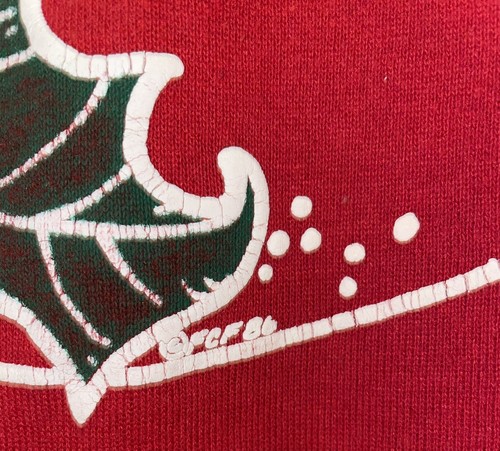 Vintage 90s Christmas Large Red Sweatshirt Jesus Is The Reason For The Season - Picture 4 of 5