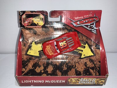 Crazy 8 Crashers Lot of 3 Disney Pixar Cars Lightning McQueen APB