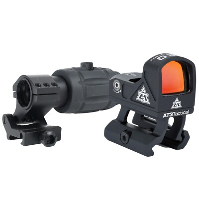 AT3  ARO + RRDM Magnified Red Dot Kit   Includes Red Dot, Riser, & 3x Magnifier