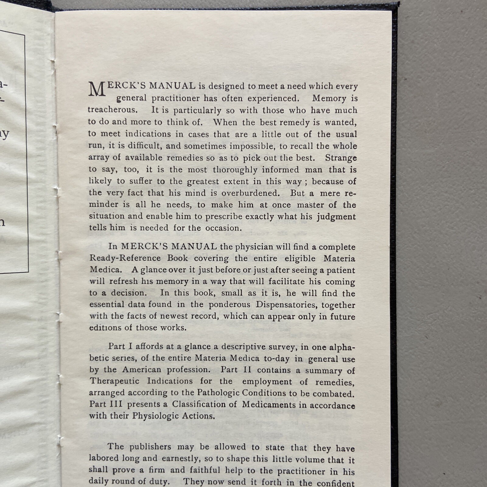 Merck's 1899 Manual Analyses for Physicians Ready-Reference Pocket Book