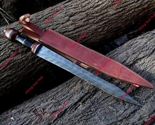 Damaststahl maßgeschneidert handgefertigt 27" Holzgriff Römisches Reich Gladiöses SCHWERT - Bild 1 von 5