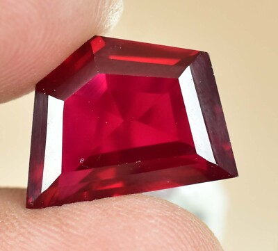 Natural Mogok Red Ruby CT AGL Certified 15 mm FANCY Cut Loose  Gemstone - Main Image