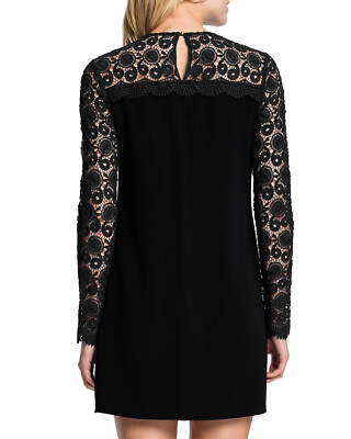 Cynthia Steffe Black Long Sleeve Lace-Top Mini Dress NWT Sz.8 $178 Cynthia Steffe Black Long Sleeve Lace-Top Mini Dress NWT Sz.8 $178
