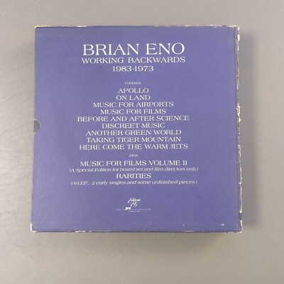 Brian Eno - Working Backwards. 11 LP Box Set. 1983 - 1973 | eBay