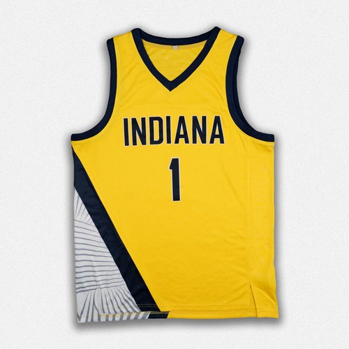 Obi Toppin Indinana Pacers signed handsigniert Pro Style gelb Trikot BAS - Bild 2 von 2