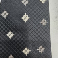 Wemlon By Wembley Mens Necktie Black Silver Diamonds For Blue Black Gray Suit