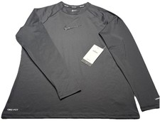 Nike Swim Women's Essential Long Sleeve Hydro Rash Guard Black Size Medium 59