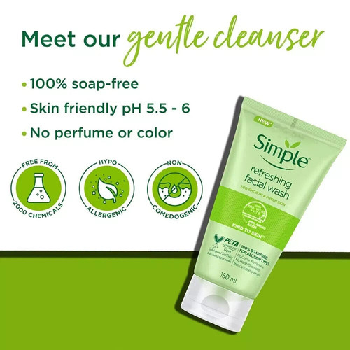 Simple Kind To Skin Refreshing Facial Wash 150 ml - Picture 7 of 9