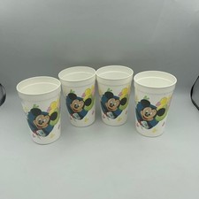 4x Coca Cola Walt Disney World 90's Plastic Mickey Mouse Kids Cup 