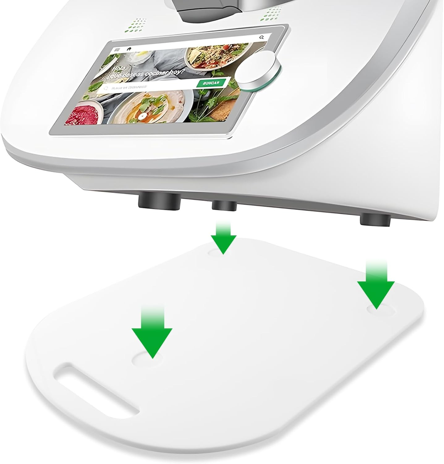 ANBOXIT Base Scorrevole per Bimby TM6/TM5, Tavola per Bimby con Rotelle, Carrello/Vassoio in Bambù per Bimby - Bambù