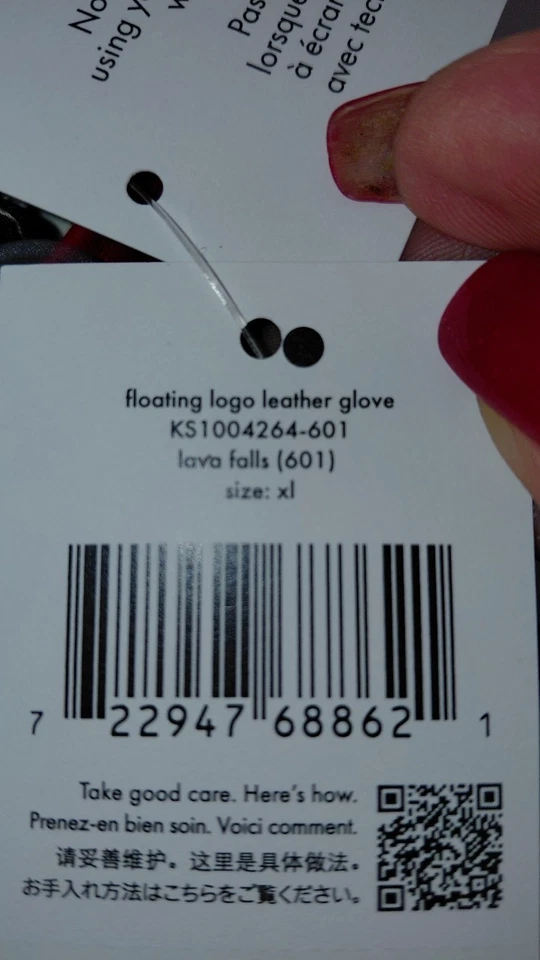 Guantes de cuero Kate Spade rojos de piel de cordero nuevos con etiquetas ~ logotipo con letras doradas ~ talla XL Foto 4 de 4