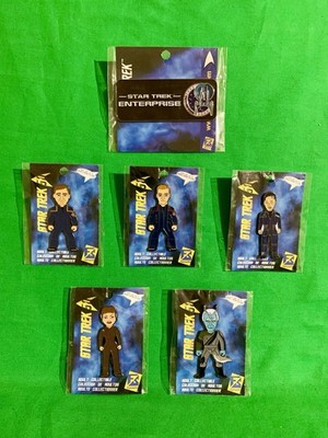 Star Trek ENTERPRISE Fansets 6 Metal / Enamel Pin LOT  *BRAND NEW*