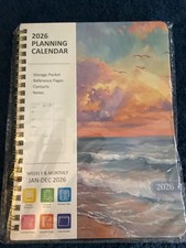 2026 planning calendar ocean scenery 