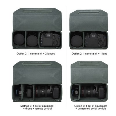 Top Access Camera Insert Bag Waterproof Lightweight Storage for Photographers
