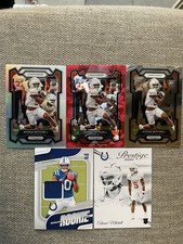 Adonai Mitchell (5) Rookie Cards Including a Material Card