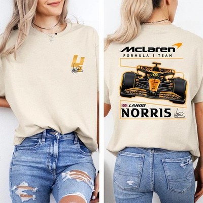Lando Norris Formula One T-shirt, Lando Norris Shirt, Norris F1-2 Sided T-shirt 