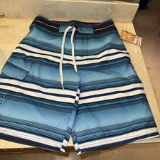 Mossimo Supply Co Men  s Swim Trunks / Board Shorts Stripe 30 NWT