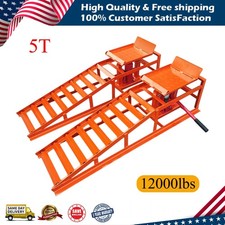 2Pack Auto Car Truck Service Ramps Lifts Hydraulic Low Profile 12000lb Garage 5T