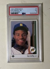 1989 Upper Deck Star Rookie KEN GRIFFEY JR #1 EX PSA 5 Graded Baseball Card
