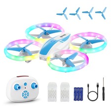 Mini Drone for Kids - LED Lights, Altitude Hold, 360  Flips, Indoor/Outdoor