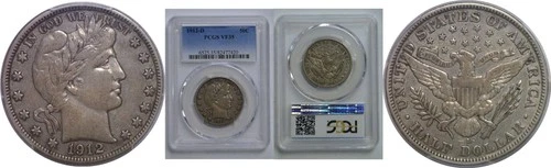 1912-D Barber Half Dollar   PCGS VF-35