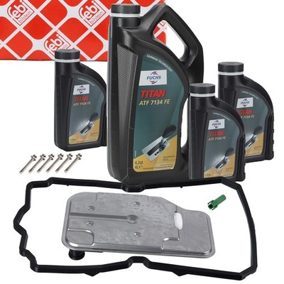 febi Getriebefilter Dichtung + 7L FUCHS Getriebeöl für MERCEDES 722.9 7G-TRONIC