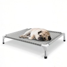 Elevated Dog Bed Pet Cot - Raised Dog Cots Beds for Medium Dogs Medium-Open