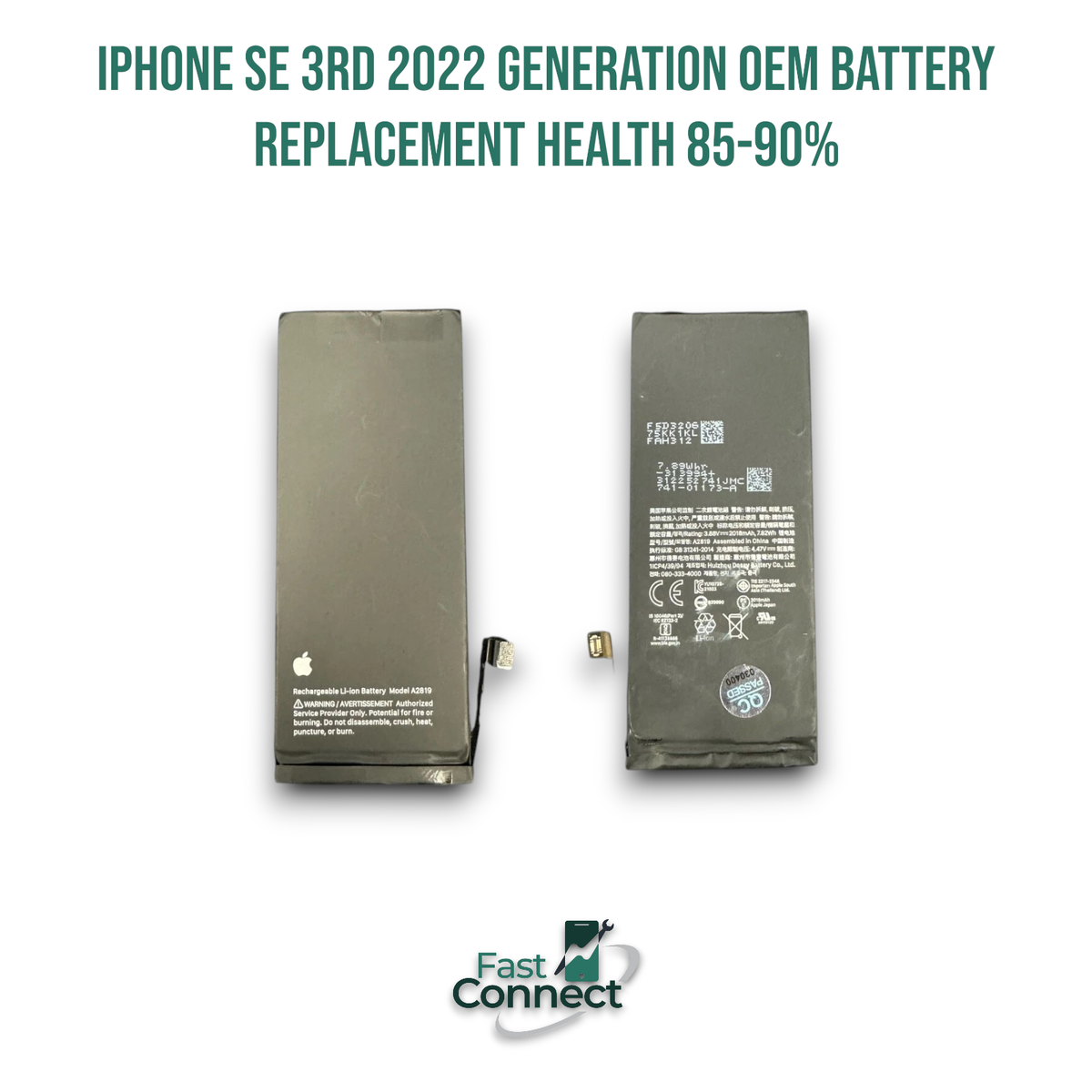 iPhone SE 3rd 2022 Generation OEM Battery Replacement Health 85-90