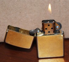 Zippo Lighter Pre Owned Gold Colored J 03, Bradford PA Made In USA