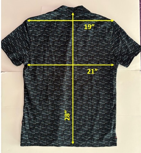 NWT ORLEBAR BROWN Men LARGE Donald Torus Black & Aquamarine Printed Polo $375 - Picture 2 of 9